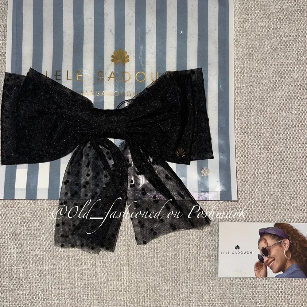LELE SADOUGHI Swiss Dot Sheer Bow Barrette - Price Firm